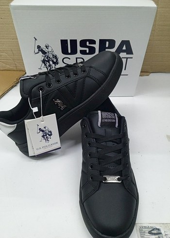 USPA Siyah Bağcıklı Stiletto Topuklu Sneakers - Görsel 3