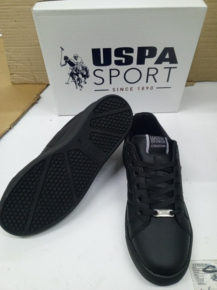 USPA Siyah Bağcıklı Kadın Spor Ayakkabı - Görsel 5