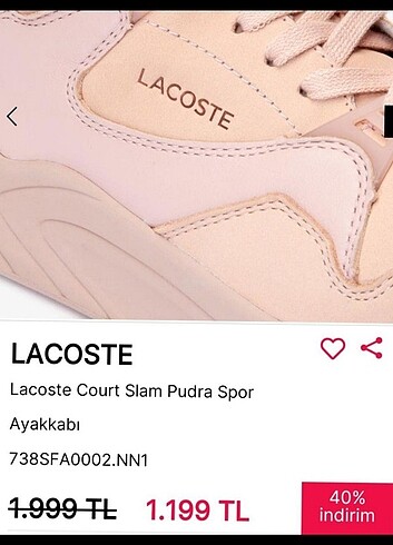 Lacoste spor ayakkabı 