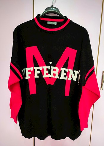 Renkli Baskılı Örgü Kadın Kazak - Görsel 2