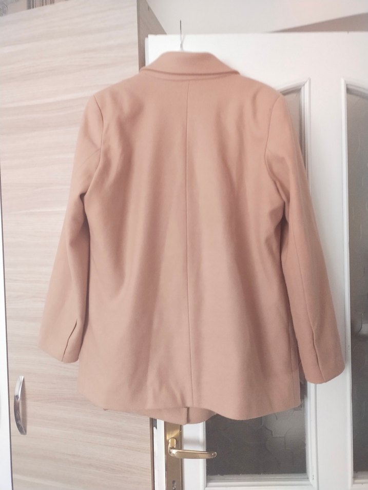 Düğmeli Bej Kadın Blazer Ceket - Görsel 3