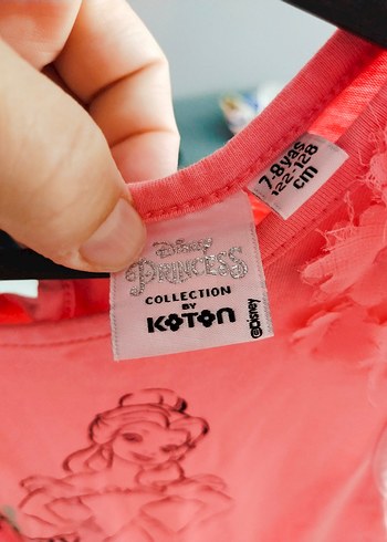 7 Yaş Beden pembe Renk Pembe Kız Çocuk Renkli Elbise