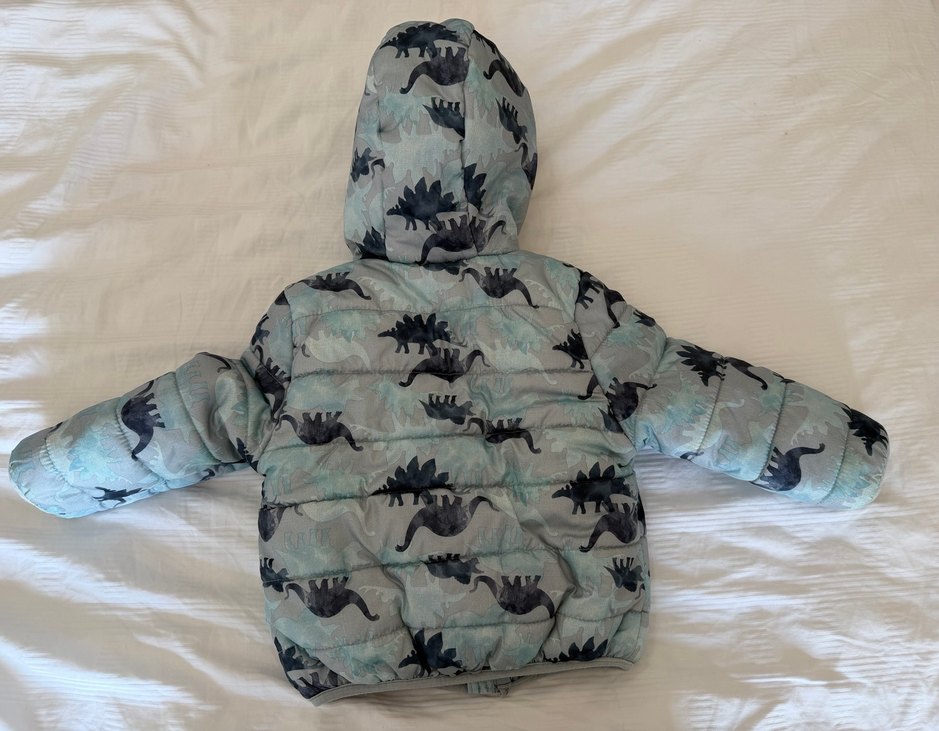 Erkek Çocuk Gri Fermuarlı Kapüşonlu Mont - Görsel 2