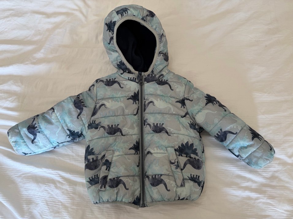 Erkek Çocuk Gri Fermuarlı Kapüşonlu Mont - Görsel 3