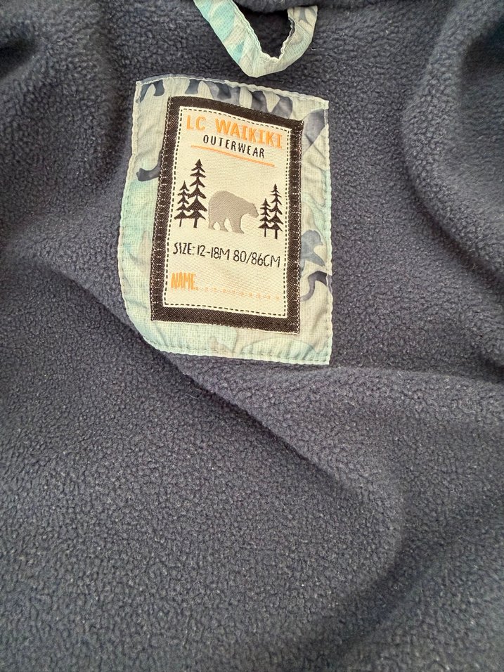 Erkek Çocuk Gri Fermuarlı Kapüşonlu Mont - Görsel 4