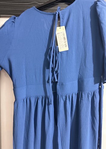elbise mavi, midi boy - Görsel 7