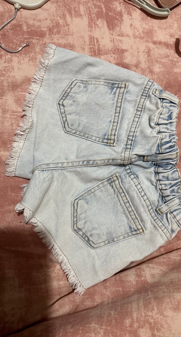 Düğmeli Mavi Mini Denim Şort - Görsel 2