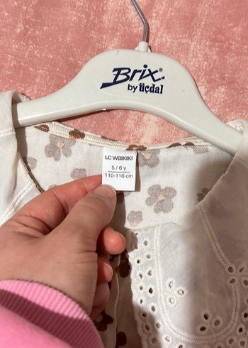 Kız Çocuk Dantel Yakalı Bohem Bluz - Görsel 3