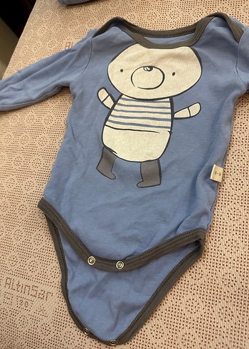 Mavi Uzun Kollu Bebek Body 6-9 Ay - Görsel 2