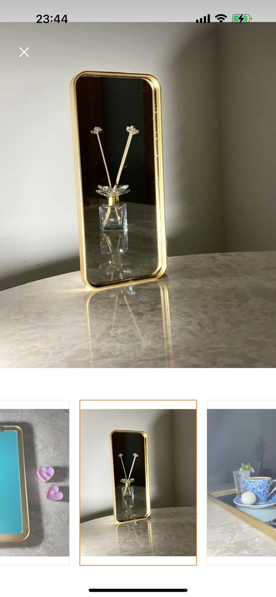 Parlak Altın Renk Tepsi 12x30 cm - Görsel 3