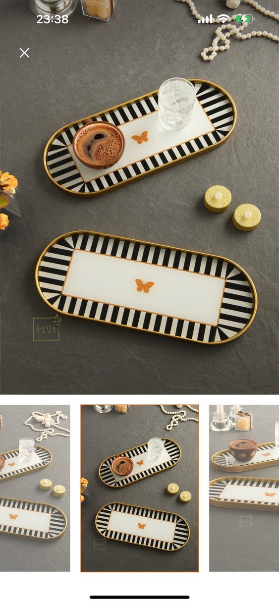 Zebra Desenli Modern Klasik Tabak - Görsel 2