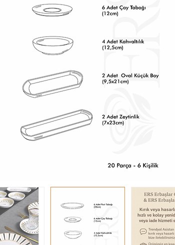 Lüx Seramik Kahvaltı Takımı - Görsel 5