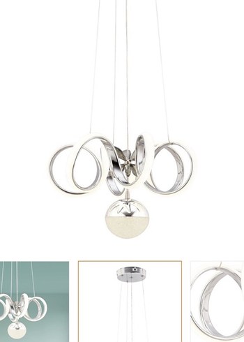 Beyaz Modern LED Sarkıt Avize - Görsel 2