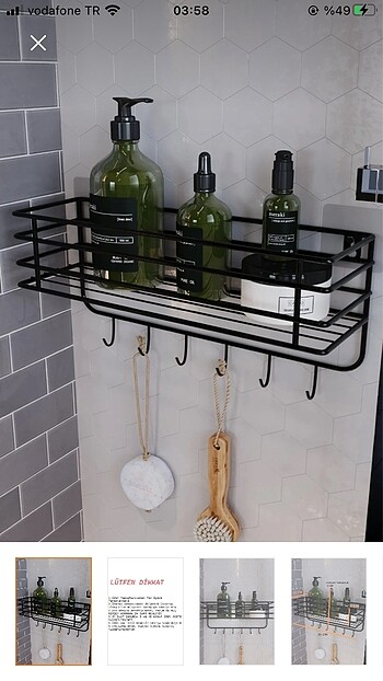 2 Adet Banyo Rafı