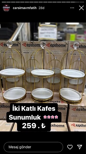 İki Katlı Sunumluk Kurabiyelik