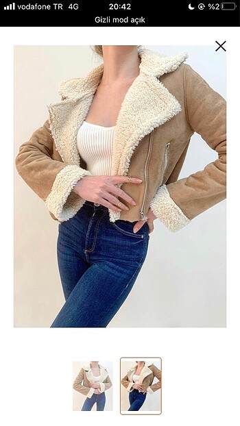 Suni deri biker mont