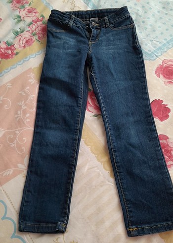 Erkek Çocuk Mavi Bağcıklı Denim Pantolon