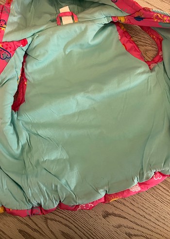 Kız Çocuk Kapüşonlu Fermuarlı Renkli Şişme Yelek - Görsel 5