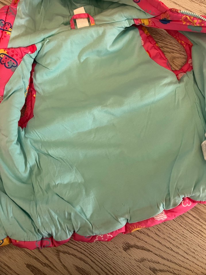 Kız Çocuk Kapüşonlu Fermuarlı Renkli Şişme Yelek - Görsel 5