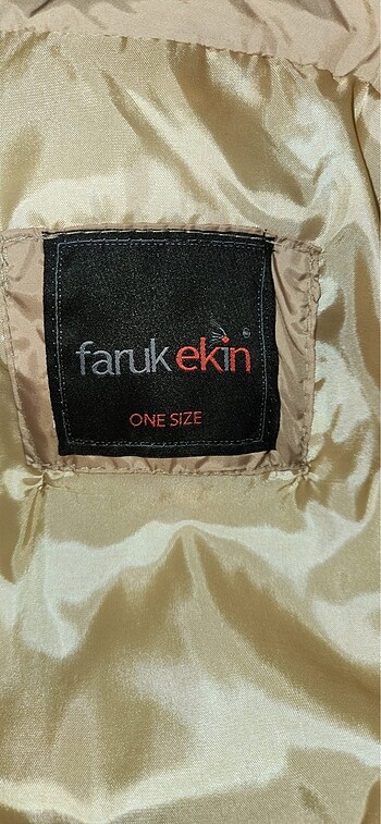 universal Beden Faruk ekin bej şişme mont hiç giyilmedi