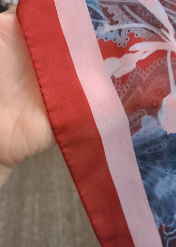 Beden kırmızı Renk Bohem Kırmızı Desenli Kadın Şal