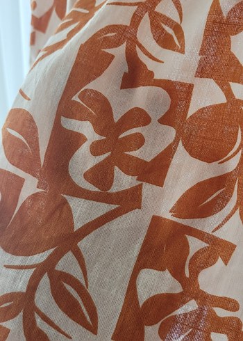 LC Waikiki Oversize kalıp Desenli Kiremit rengi gömlek