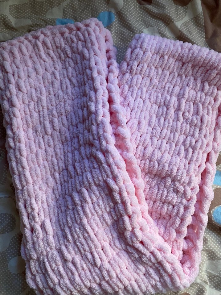 Pembe Örgü Atkı - Görsel 2