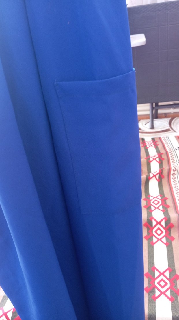 Mavi Uzun elbise - Görsel 3