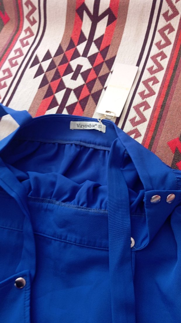 Mavi Uzun elbise - Görsel 2