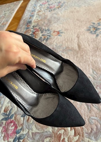 40,5 Beden Siyah Süet Topuklu Kadın Stiletto