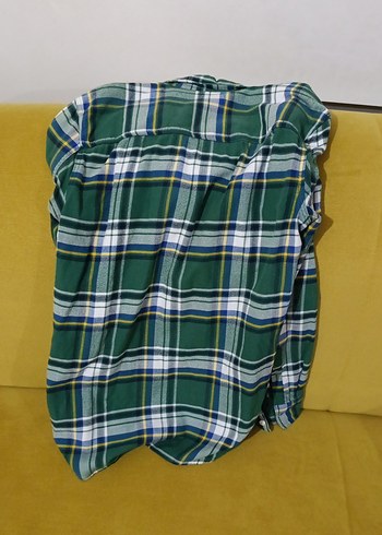 H&M Erkek Yeşil Kareli H&M Uzun Kollu Gömlek