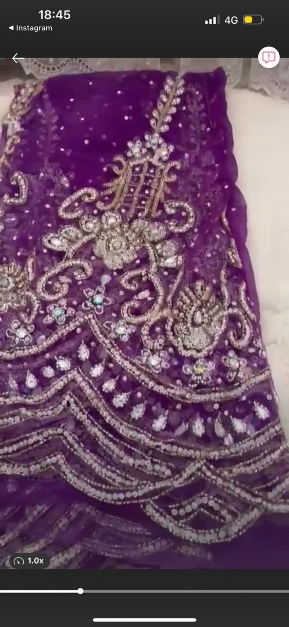 Boncuk İşlemeli hint model kumaş - Görsel 2