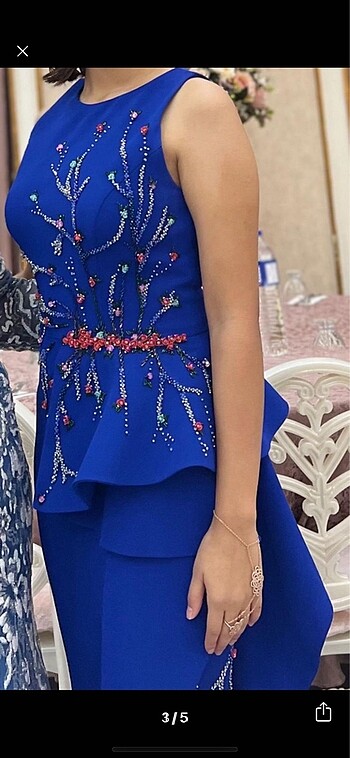 Krep taşlı abiye