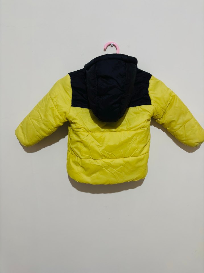 Sarı Siyah Erkek Çocuk Fermuarlı Mont - Görsel 2