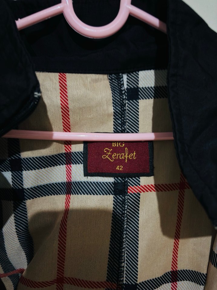 Siyah Kadın yağmurluk - Görsel 4