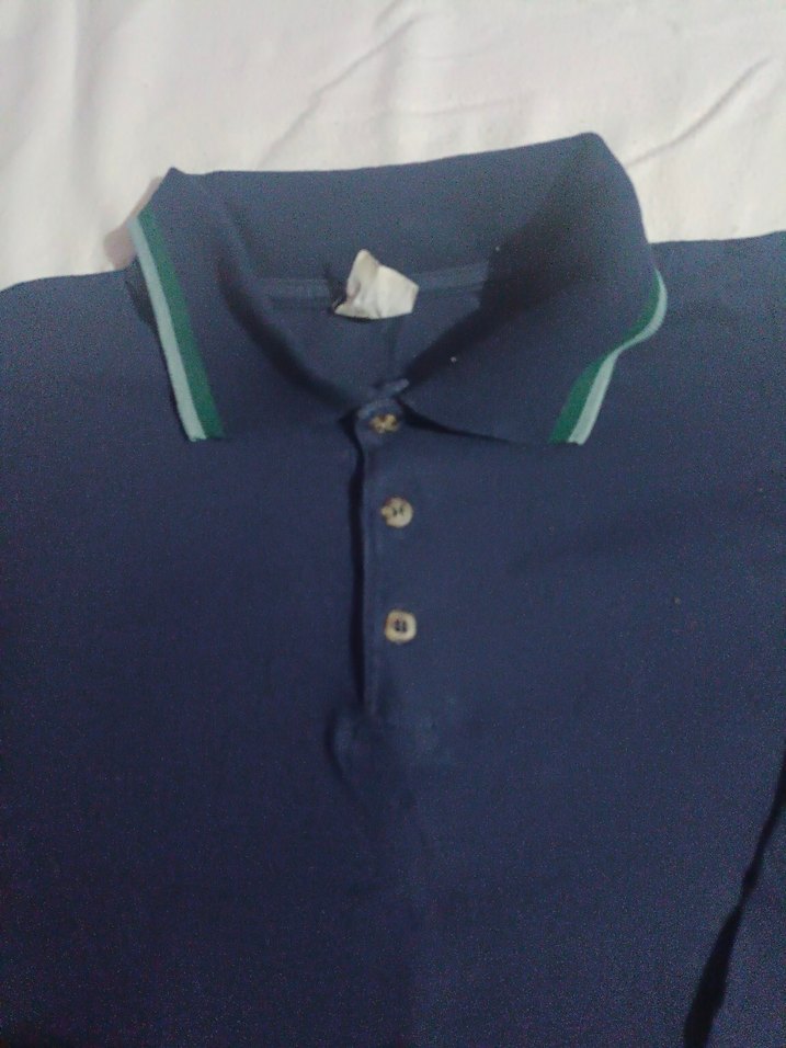 Uzun Kollu Lacivert Polo Tişört - Görsel 3