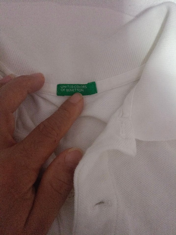 Erkek Beyaz uzun  Kollu Polo Tişört - Görsel 2