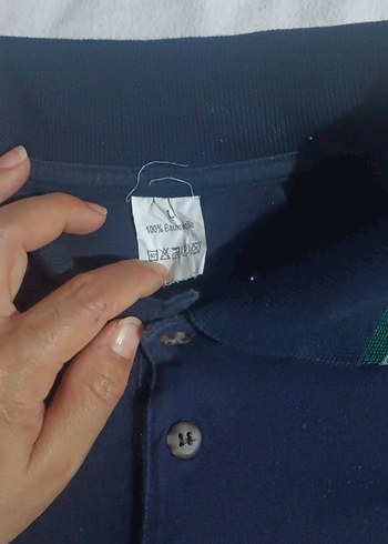 Uzun Kollu Mavi Polo Tişört - Görsel 3