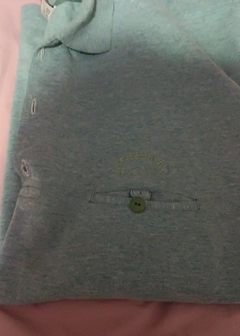 Gri Erkek Keten Uzun Kollu Polo Tişört - Görsel 4