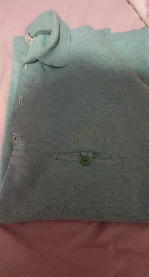 Gri Erkek Keten Uzun Kollu Polo Tişört - Görsel 4