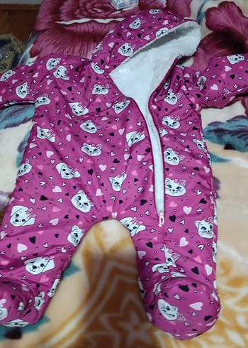 Renkli Desenli Kız Bebek Tulum - Görsel 2