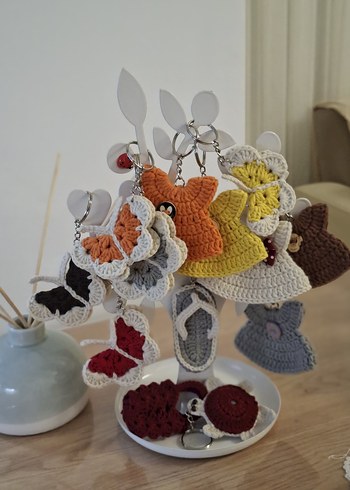 Örgü Bohem Kadın Anahtarlık - Görsel 2