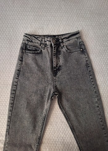 Gri Kadın Denim Jean - Görsel 4