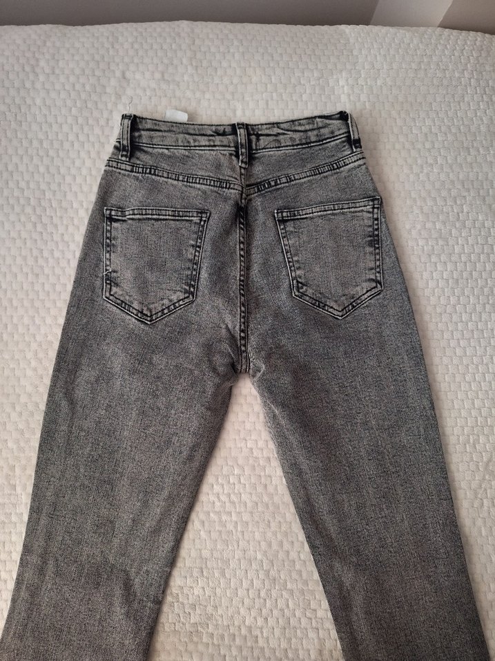 Gri Kadın Denim Jean - Görsel 2