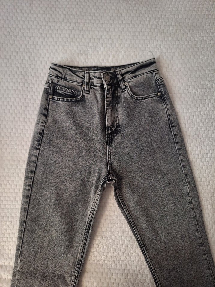 Gri Kadın Denim Jean - Görsel 4