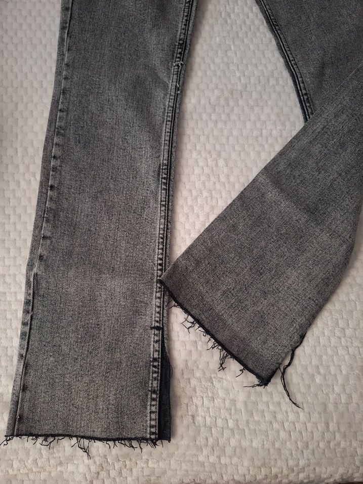 Gri Kadın Denim Jean - Görsel 3