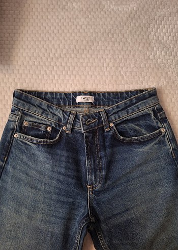 Mavi Bol Kesim Kadın Kot Pantolon - Görsel 3