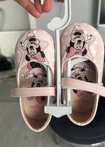 Kız Çocuk Pembe Minnie Baskılı Babet - Görsel 4