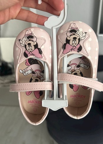 Kız Çocuk Pembe Minnie Baskılı Babet - Görsel 2