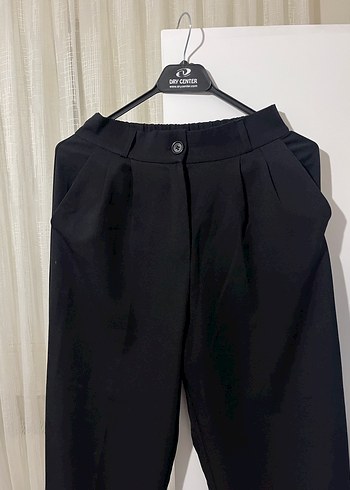Siyah Rahat Kesim Kadın Kumaş Pantolon - Görsel 2
